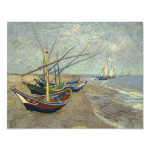 Vincent van Gogh - Fiskebåtar vid stranden Fototryck