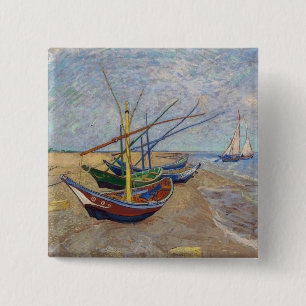 Vincent van Gogh - Fiskebåtar vid stranden Knapp