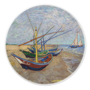 Vincent van Gogh - Fiskebåtar vid stranden Knopp