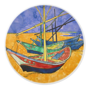 Vincent van Gogh - Fiskebåtar vid stranden Knopp