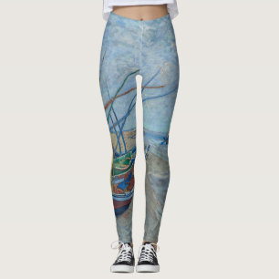 Vincent Van Gogh - Fiskebåtar vid stranden Leggings