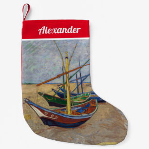 Vincent van Gogh - Fiskebåtar vid stranden Liten Julstrumpa