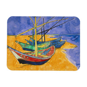 Vincent van Gogh - Fiskebåtar vid stranden Magnet