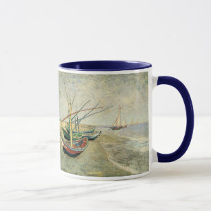 Vincent van Gogh - Fiskebåtar vid stranden Mugg