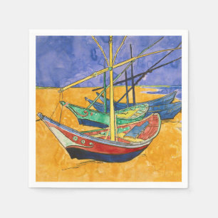 Vincent van Gogh - Fiskebåtar vid stranden Pappersservett