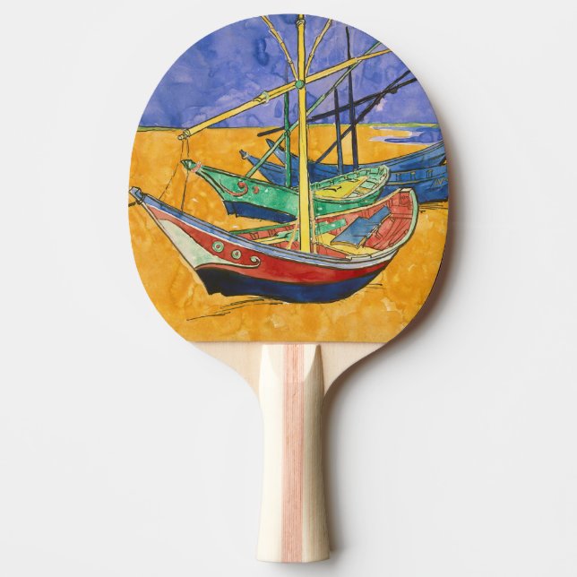 Vincent van Gogh - Fiskebåtar vid stranden Pingisracket (Framsidan)