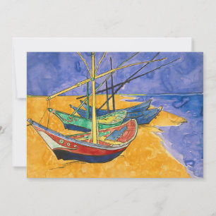 Vincent van Gogh - Fiskebåtar vid stranden Tack Kort