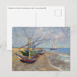 Vincent van Gogh - Fiskebåtar vid stranden Vykort