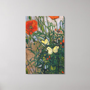 Vincent van Gogh - Fjärilar och Vallmo Canvastryck