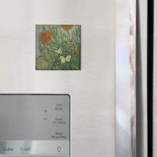 Vincent van Gogh - Fjärilar och vallmo Magnet