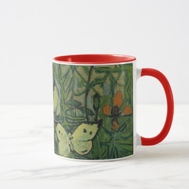 Vincent van Gogh - Fjärilar och vallmo Mugg (Höger)