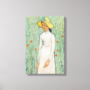 Vincent van Gogh - Flicka i vitt Canvastryck