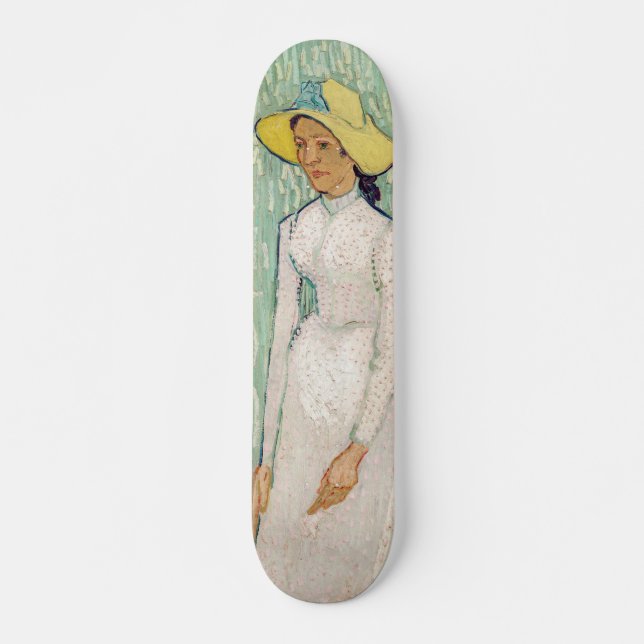 Vincent van Gogh - Flicka i vitt Mini Skateboard Bräda 18,5 Cm (Framsida)