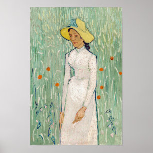 Vincent van Gogh - Flicka i vitt Poster