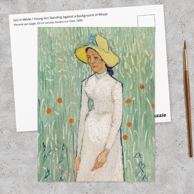 Vincent van Gogh - Flicka i vitt Vykort (Skapare uppladdad)
