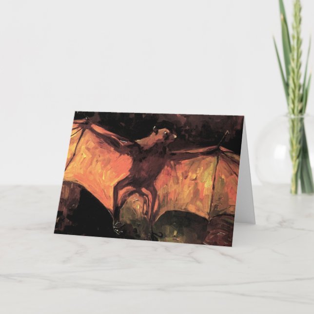 Vincent Van Gogh - Flies Fox - Halloween Fine Art Kort (Framsida)