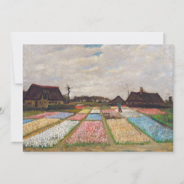 Vincent van Gogh - Flower Beds i Holland Inbjudningar (Framsida)