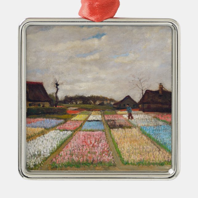 Vincent van Gogh - Flower Beds i Holland Julgransprydnad Metall (Framsidan)