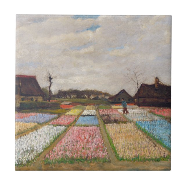 Vincent van Gogh - Flower Beds i Holland Kakelplatta (Framsidan)