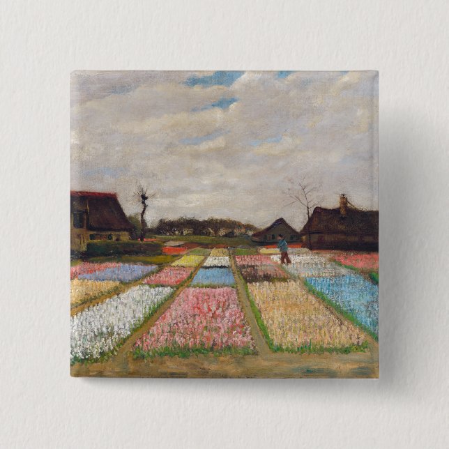 Vincent van Gogh - Flower Beds i Holland Knapp (Framsida)