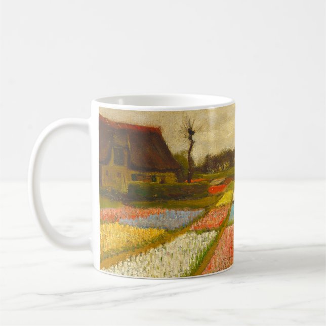 Vincent van Gogh Flower Beds i Nederländerna Kaffemugg (Vänster)