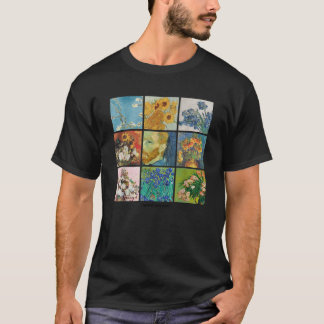 Vincent Van Gogh Flowers Grid Post impressionism A T Shirt