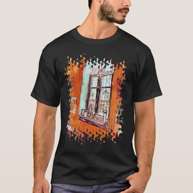 Vincent Van Gogh - Fönster på Vincents ateljé Tee (Framsida)