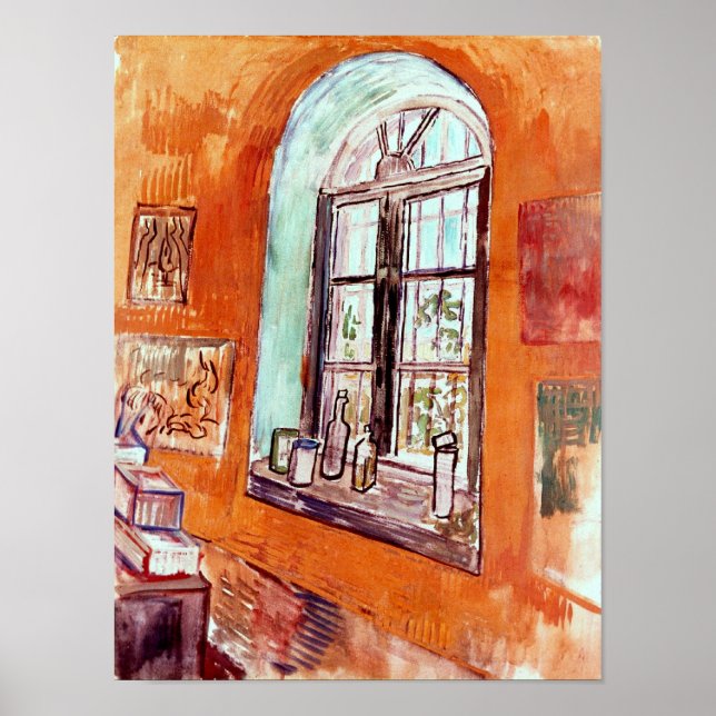 Vincent Van Gogh - fönstret Vincent Studio Poster (Framsidan)