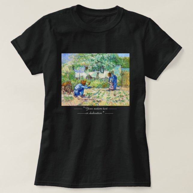 Vincent Van Gogh för första steg (efter Millet) Tröja (Design framsida)