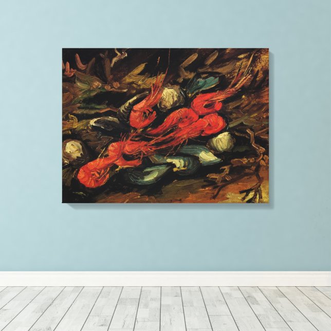 Vincent van Gogh - Fortfarande levande musslor och Canvastryck (Insitu (trägolv))