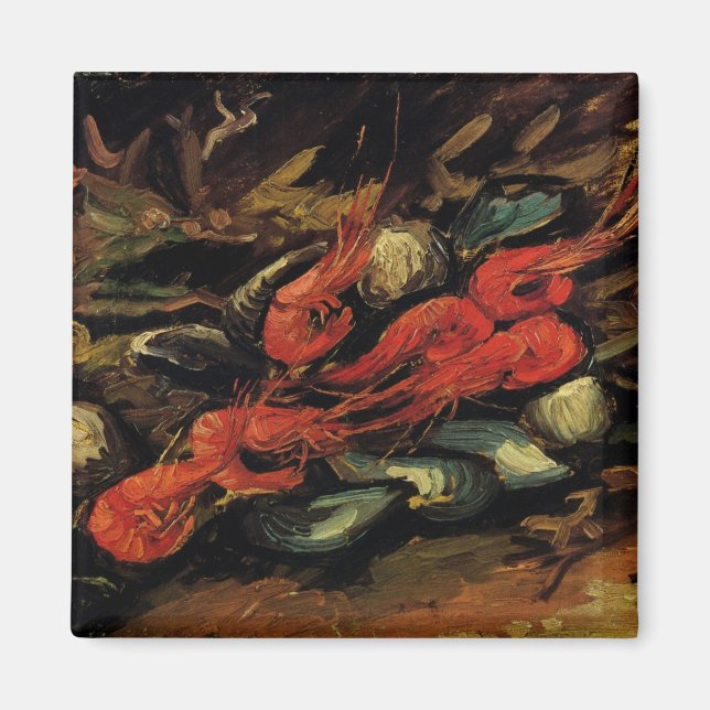 Vincent van Gogh - Fortfarande levande musslor och Magnet (Framsidan)