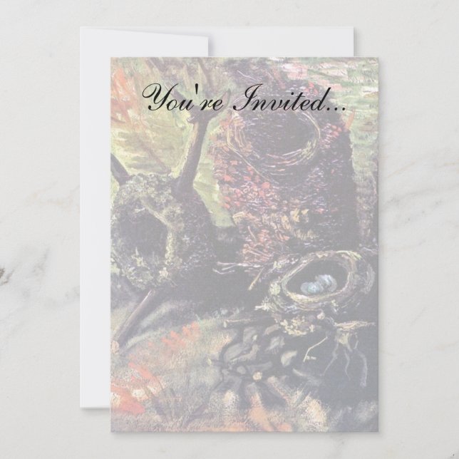 Vincent Van Gogh - Fortfarande liv med fågelnests Inbjudningar (Framsida)