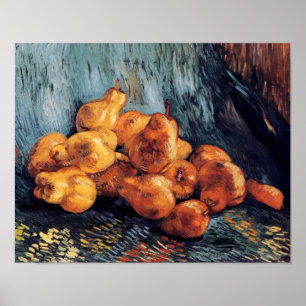 Vincent Van Gogh: Fortfarande liv med päron i fin Poster