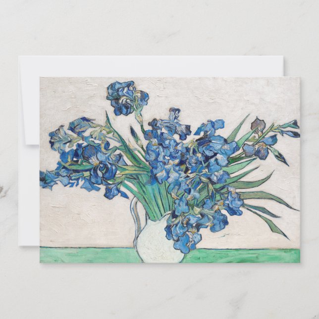 Vincent van Gogh - Fortfarande livet: Vas med iris Inbjudningar (Framsida)