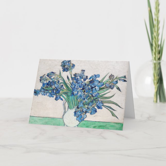 Vincent van Gogh - Fortfarande livet: Vas med iris Kort (Framsida)