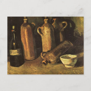 Vincent van Gogh - Fortfarande med 4 Stone Flaskor Vykort