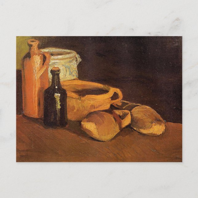 Vincent van Gogh - Fortfarande med clogs, Pots Vykort (Framsida)