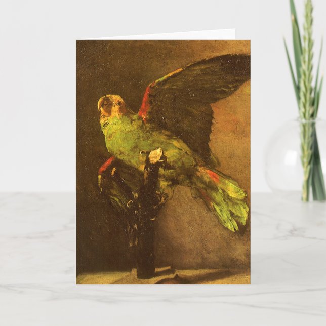Vincent van Gogh - Fortfarande med Grönt Parrot Kort (Framsida)
