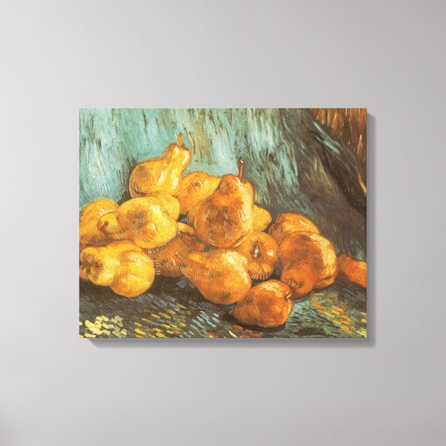 Vincent van Gogh - Fortfarande med Quince Pears Canvastryck (Framsida)