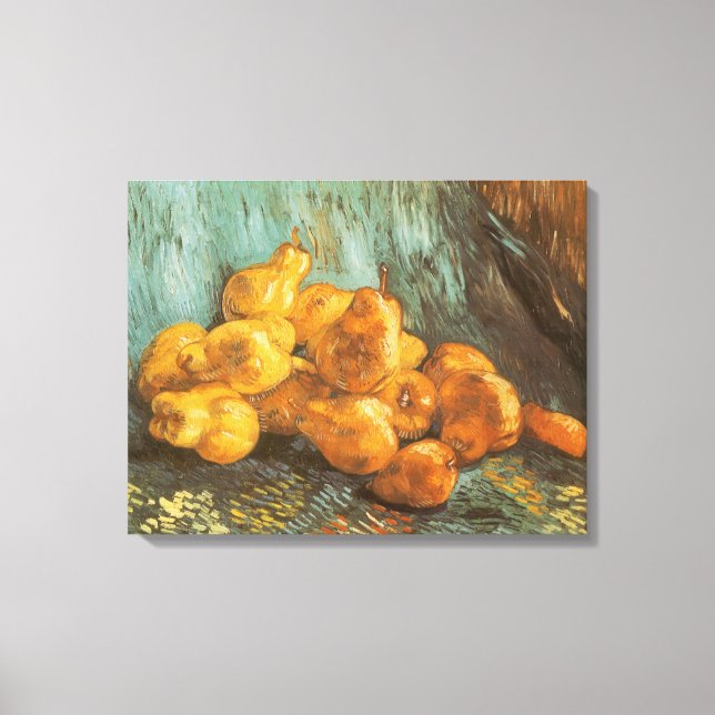 Vincent van Gogh - Fortfarande med Quince Pears Canvastryck (Framsida)