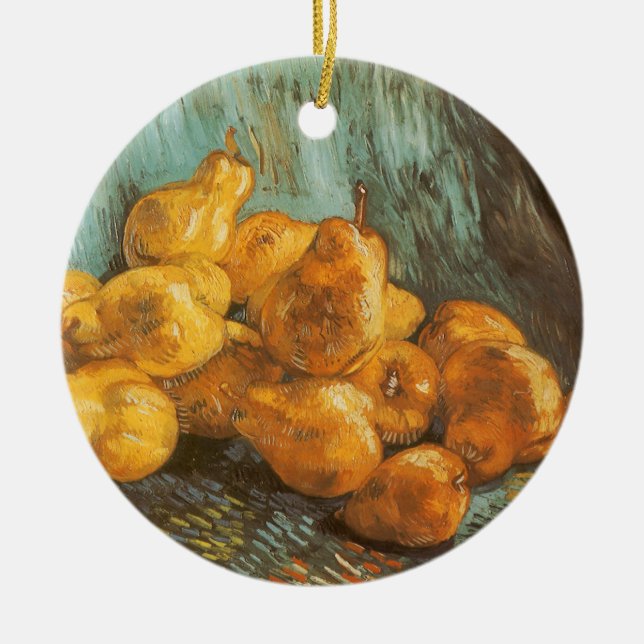 Vincent van Gogh - Fortfarande med Quince Pears Julgransprydnad Keramik (Framsidan)