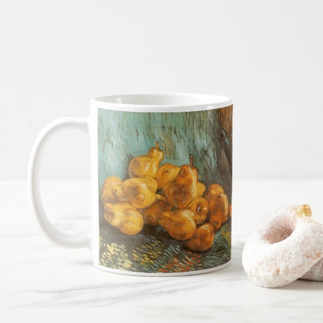 Vincent van Gogh - Fortfarande med Quince Pears Kaffemugg (Med munk)