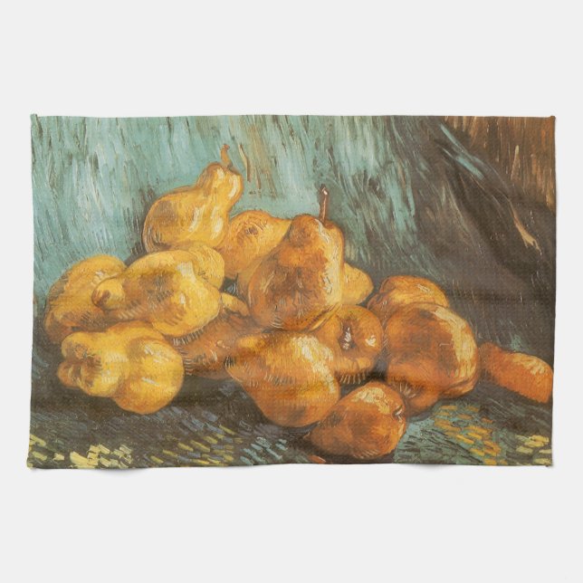 Vincent van Gogh - Fortfarande med Quince Pears Kökshandduk (Horisontell)