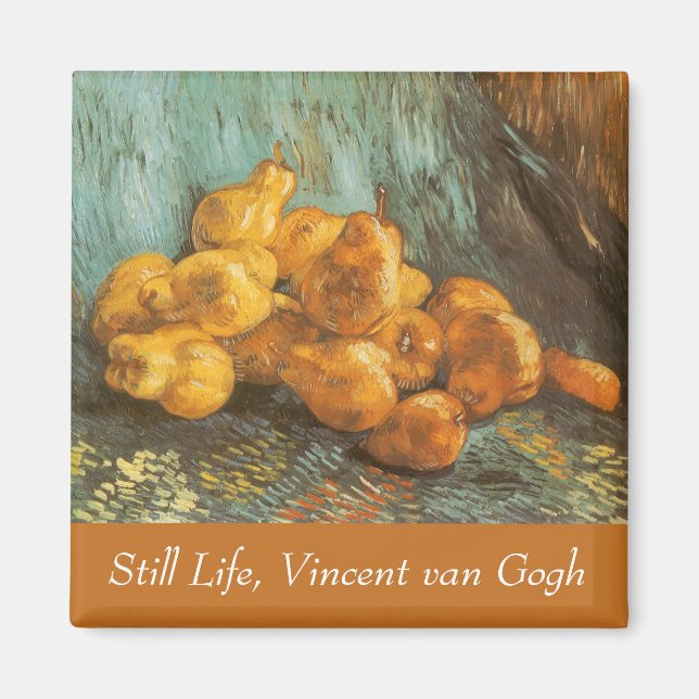 Vincent van Gogh - Fortfarande med Quince Pears Magnet (Framsidan)