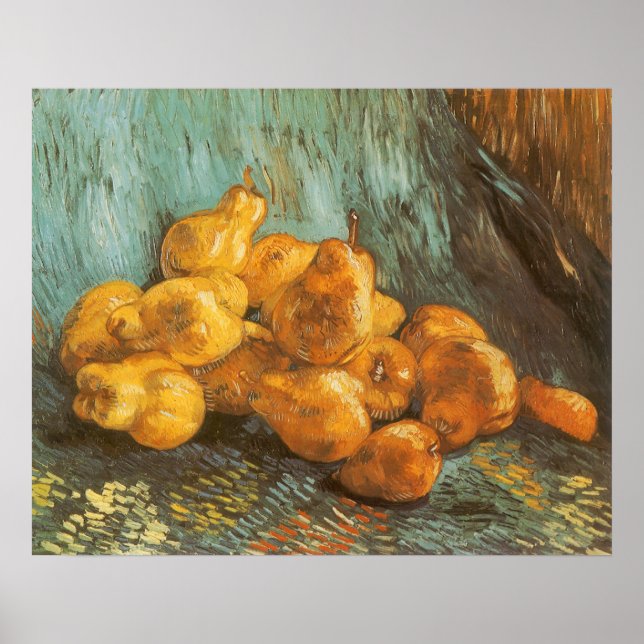 Vincent van Gogh - Fortfarande med Quince Pears Poster (Framsidan)