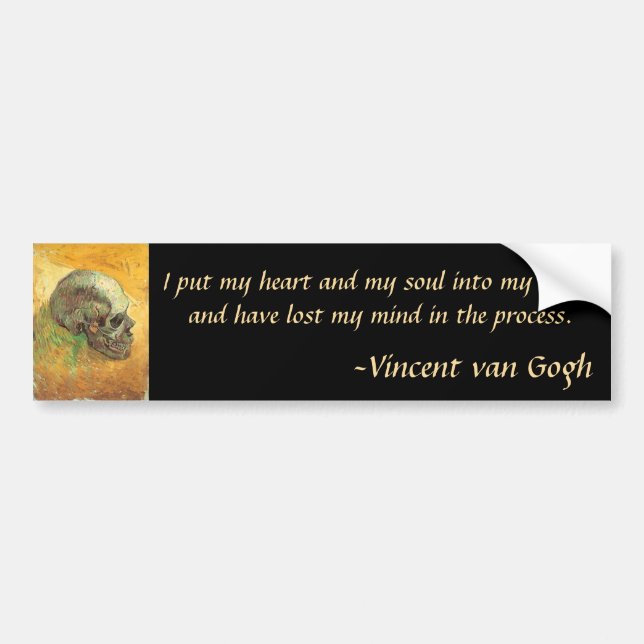 Vincent van Gogh - Fortfarande med Skull Bildekal (Framsidan)