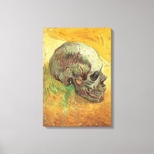 Vincent van Gogh - Fortfarande med Skull Canvastryck (Framsida)