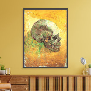 Vincent van Gogh - Fortfarande med Skull Canvastryck