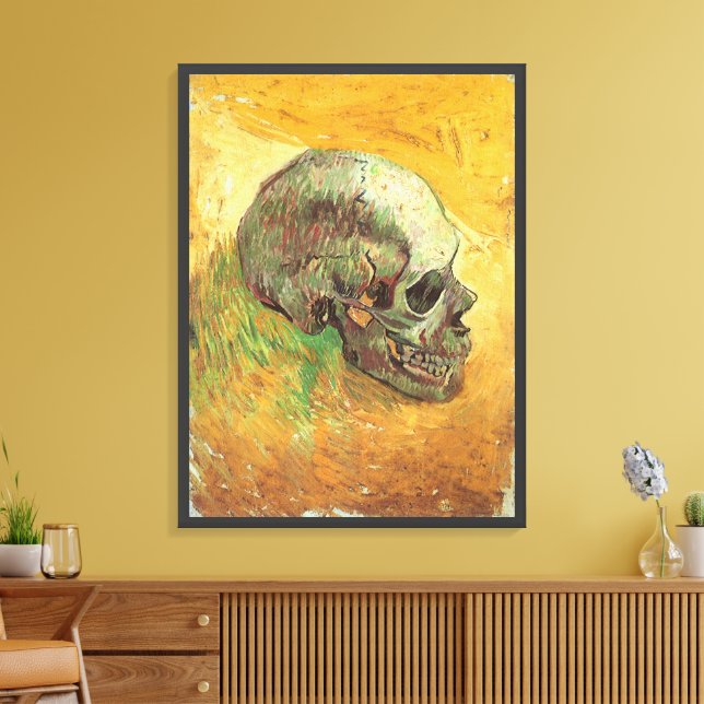 Vincent van Gogh - Fortfarande med Skull Canvastryck (Insitu (Vardagsrum))