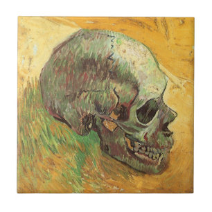 Vincent van Gogh - Fortfarande med Skull Kakelplatta